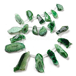 Dyed Natural Agate Nuggets Beads Strands&nbsp;G-E331-08H