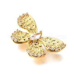 Brass Pave Clear Cubic Zirconia Links&nbsp;KK-D356-20G