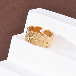304 Stainless Steel Open Cuff Rings for Women&nbsp;RJEW-K309-27G