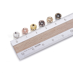 Brass Rhinestone Spacer Beads&nbsp;RB-JP0002-10-NF