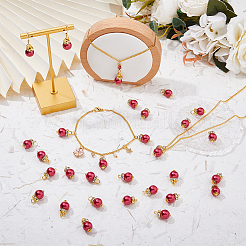 80Pcs Glass Pearl Pendants&nbsp;PALLOY-FH00015
