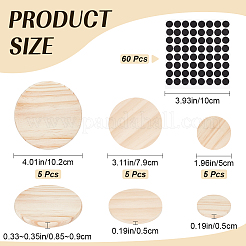 15Pcs 3 Style Wooden Cup Mats&nbsp;AJEW-CN0002-09