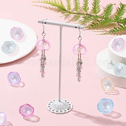 40Pcs 8 Colors Transparent Plastic Bead Caps&nbsp;KY-CJ0001-97