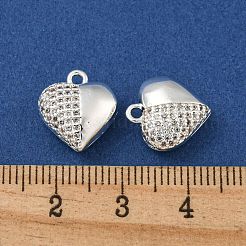 Brass Micro Pave Clear Cubic Zirconia Charms&nbsp;KK-Z057-05S