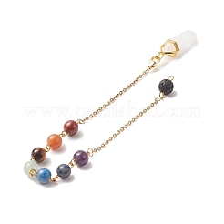 Bullet & Round Gemstone Dowsing Pendulums&nbsp;PALLOY-JF02034-01