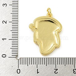 Halloween Theme Rack Plating Brass Pendants&nbsp;KK-Z067-18G-04