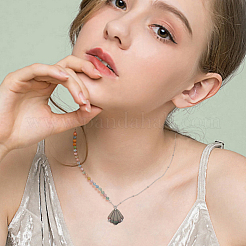 4Pcs 4 Styles Rack Plating Brass Pave Shell Pendants&nbsp;KK-GO0001-66