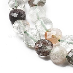 Natural Green Lodolite Quartz Beads Strands&nbsp;G-C179-A19-02