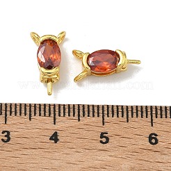 Brass Pave Single Cubic Zirconia Peg Bails Pin Charms&nbsp;KK-D226-01G-01