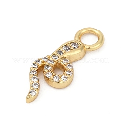 Brass Micro Pave Cubic Zirconia Pendants&nbsp;KK-G526-12G-01