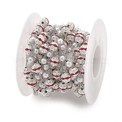 Handmade ABS Imitation Pearl & Rhinestone Round Chains&nbsp;CHS-L028-03P-02