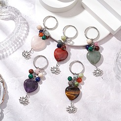 Natural & Synthetic Gemstone Keychain&nbsp;KEYC-JKC01155