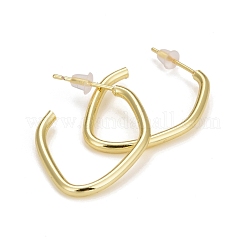 Rack Plating Brass Twist Rhombus Stud Earrings&nbsp;EJEW-C014-04G