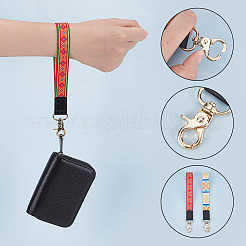2Pcs 2 Colors Nylon Hand Wrist Lanyard for Phone Decoration Key Chain&nbsp;FIND-GO0001-01A
