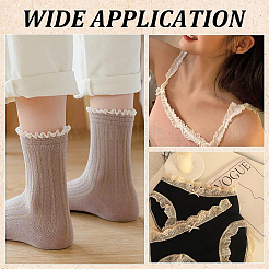 7.5 Yards Polyester Elastic Lace Trim&nbsp;OCOR-GF0003-51C
