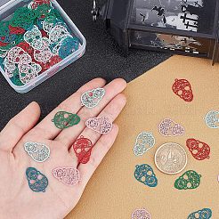 70Pcs 5 Colors 430 Stainless Steel Filigree Pendants&nbsp;STAS-UN0027-94