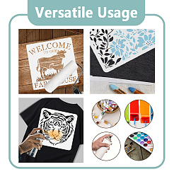 2Pcs 2 Styles PET Hollow Out Drawing Painting Stencils&nbsp;DIY-WH0669-089