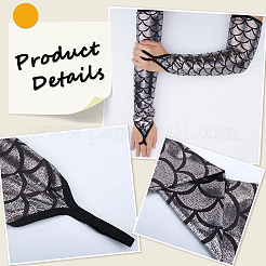 Polyester Fish Scale Gloves&nbsp;AJEW-WH20006-222C