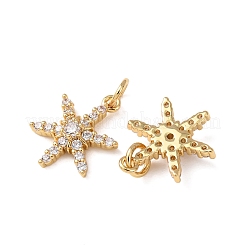 Brass Micro Pave Cubic Zirconia Pendants&nbsp;KK-C143-34B-G
