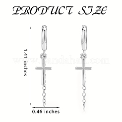 Cross Huggie Hoop Earrings Gold Plated Minimalist Cross Charm Dangle Drop Earrings Jewelry Gift for Women Men&nbsp;JE1075A