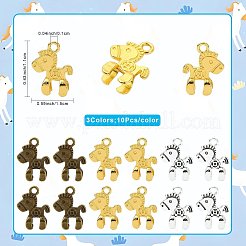 30Pcs 3 Colors Animal Charms Alloy Pendants&nbsp;FIND-FS0005-35