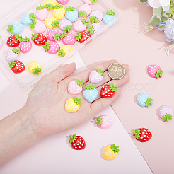 42Pcs 6 Colors Opaque Resin Cabochons&nbsp;CRES-PH0001-29