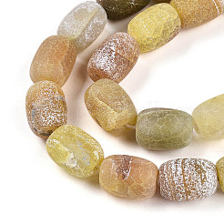 Natural Weathered Agate Beads Strands&nbsp;G-N344-42A