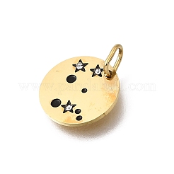 Twelve Constellations 304 Stainless Steel Enamel Pendants&nbsp;STAS-A148-01G-05
