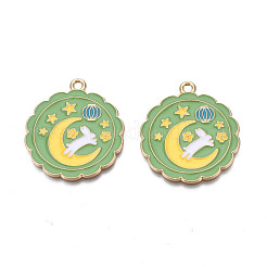 Alloy Enamel Pendants&nbsp;ENAM-N055-104B