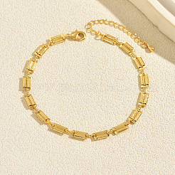 Summer Beach Brass Rectangle Link Chain Anklets for Women&nbsp;CI4096