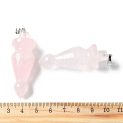 Natural Rose Quartz Pendants&nbsp;G-C187-01E