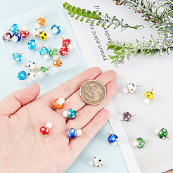 30Pcs Handmade Lampwork Charms&nbsp;FIND-PH0007-96