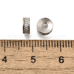 Brass Micro Pave Clear Cubic Zirconia Beads&nbsp;KK-M316-06P