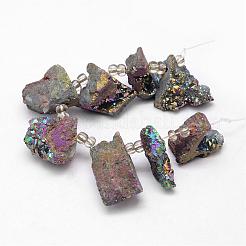 Electroplated Natural Agate Bead Strands&nbsp;G-G893-03