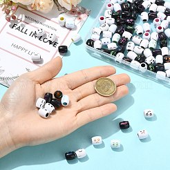 150Pcs 3 Colors Opaque Acrylic European Beads&nbsp;OACR-CJ0002-83
