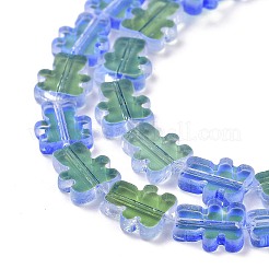 Transparent Electroplate Glass Beads Strands&nbsp;GLAA-F122-05A