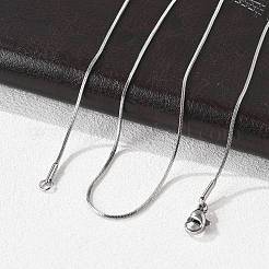 Tarnish Resistant Women's 304 Stainless Steel Snake Chain Necklaces&nbsp;STAS-O037-59P