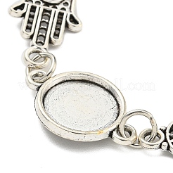 Antique Silver Plated Alloy Link Chain Bracelet Making&nbsp;MAK-K023-02B-AS