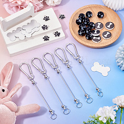DIY Paw Print Keychain Making Kits&nbsp;DIY-TA0013-74
