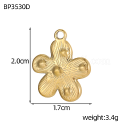 304 Stainless Steel Pendants&nbsp;STAS-OY005-61G