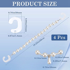 2 Sets Plastic Imitation Pearl Shoe Chains with Hook&nbsp;FIND-CP0001-91A
