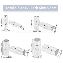 32Sets 4 Style Brass Locking Tube Magnetic Clasps&nbsp;KK-SC0002-88S