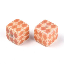 Printed Opaque Acrylic Beads&nbsp;MACR-N018-04