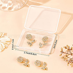 5Pcs Brass Micro Pave Clear Cubic Zirconia Pendants&nbsp;KK-BBC0002-95