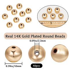 40Pcs Rack Plating Brass Beads&nbsp;KK-BBC0011-15C