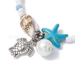 Tibetan Style Zinc Alloy Tortoise Charm Bracelet&nbsp;BJEW-JB09748