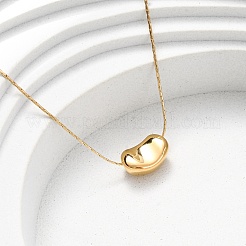 304 Stainless Steel Bean Pendant Necklaces for Women&nbsp;NJEW-K255-40G