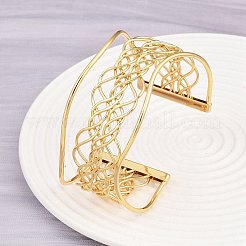 Exaggerated 304 Stainless Steel Cuff Bangles for Women&nbsp;BJEW-P363-02G