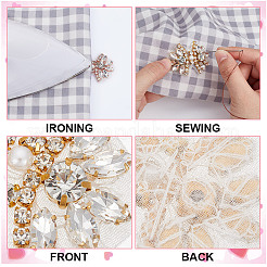 6Pcs 3 Colors Alloy with Glass Rhinestone Bowknot&nbsp;AJEW-NB0006-23