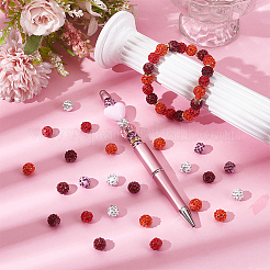 100Pcs 5 Colors Rhinestone Pave Disco Ball Beads&nbsp;RB-UN0001-18A